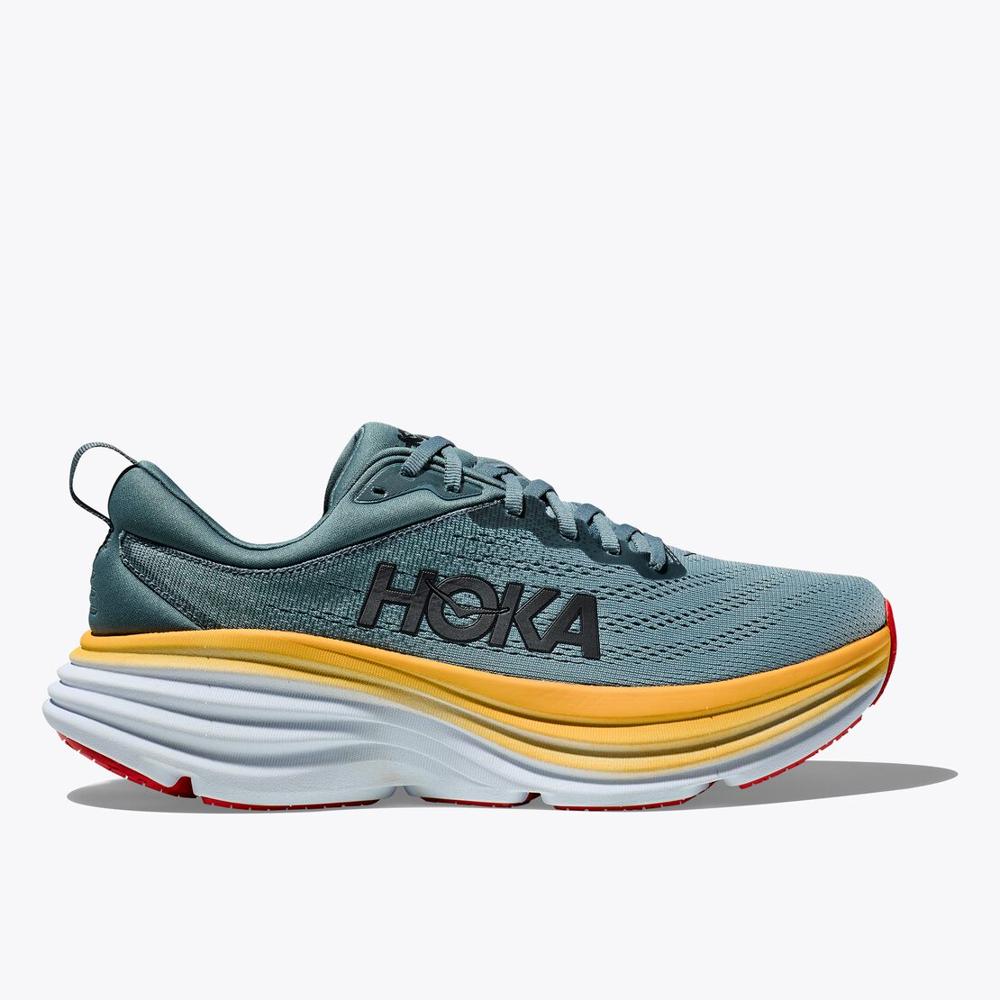 HOKA Men's Bondi 8 - Goblin Blue / Mountain Spring