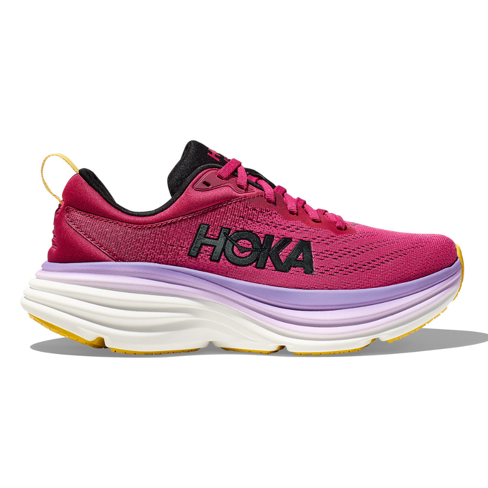 HOKA Men's Bondi 8 - Red Cherries/Jubilee Pink Yarrow