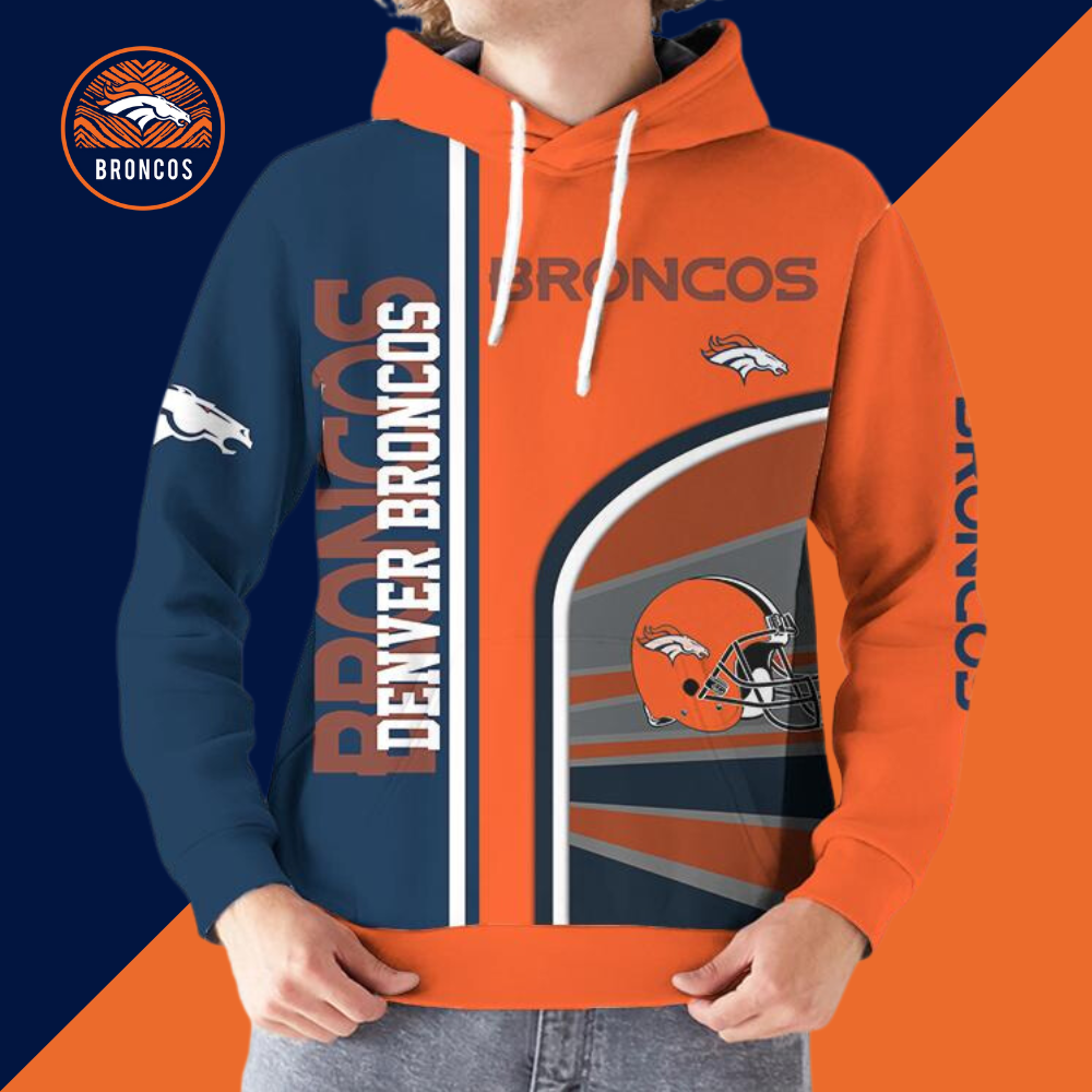 Denver BroncosLimited Edition 3D Printed Pocket Hoodie-Denver Broncos