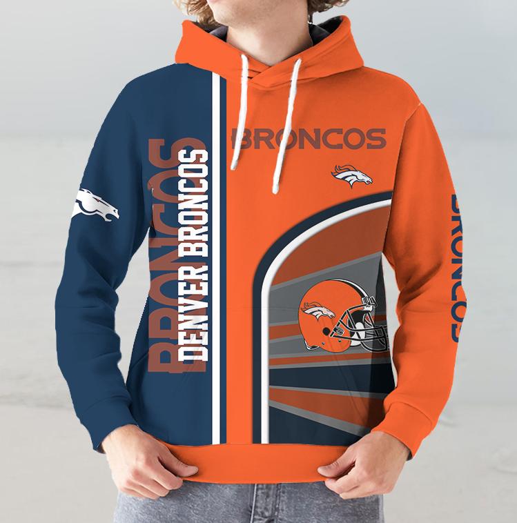 Denver BroncosLimited Edition 3D Printed Pocket Hoodie-Denver Broncos